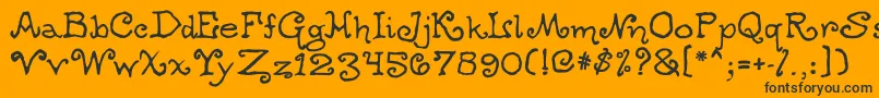 Ogwear Font – Black Fonts on Orange Background