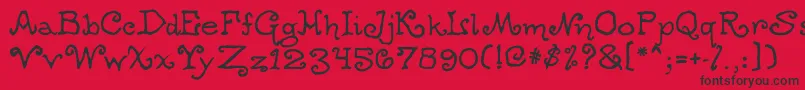 Ogwear Font – Black Fonts on Red Background