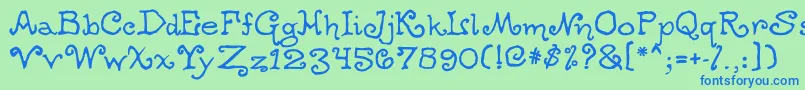 Ogwear Font – Blue Fonts on Green Background