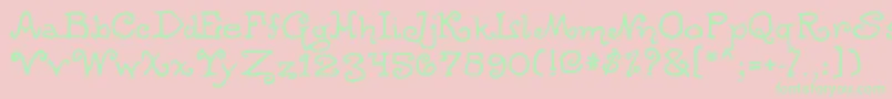 Ogwear Font – Green Fonts on Pink Background