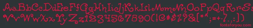 Ogwear Font – Red Fonts on Black Background