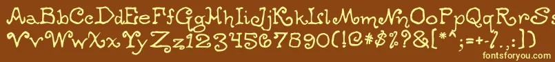 Ogwear Font – Yellow Fonts on Brown Background