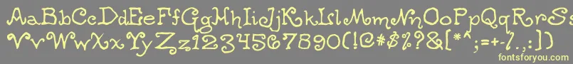 Ogwear-Schriftart – Gelbe Schriften auf grauem Hintergrund