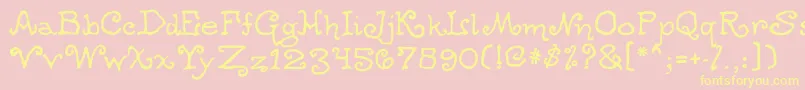 Ogwear Font – Yellow Fonts on Pink Background