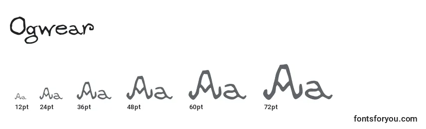 Ogwear Font Sizes