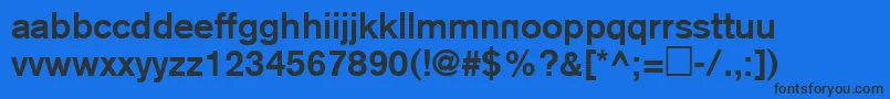 NRegular-Schriftart – Schwarze Schriften auf blauem Hintergrund