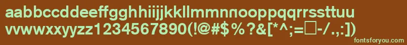 Шрифт NRegular – зелёные шрифты на коричневом фоне