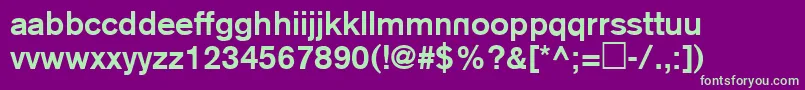 Czcionka NRegular – zielone czcionki na fioletowym tle