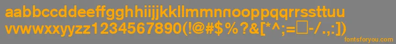NRegular-Schriftart – Orangefarbene Schriften auf grauem Hintergrund