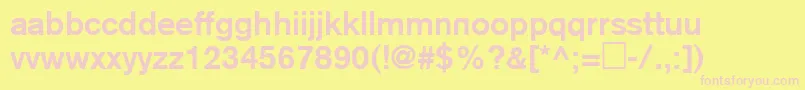 NRegular Font – Pink Fonts on Yellow Background