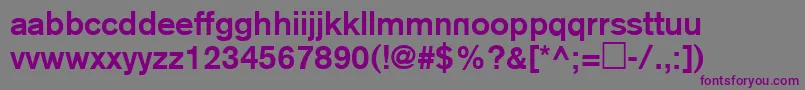 Шрифт NRegular – фиолетовые шрифты на сером фоне