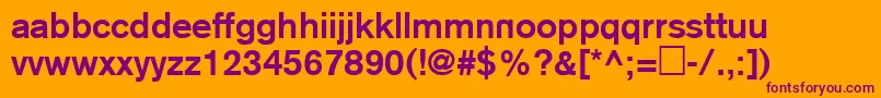 NRegular Font – Purple Fonts on Orange Background
