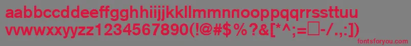 NRegular-Schriftart – Rote Schriften auf grauem Hintergrund