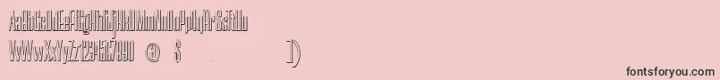 NerettaBeveled Font – Black Fonts on Pink Background