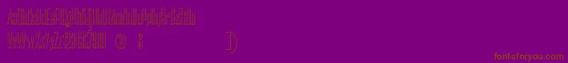 Czcionka NerettaBeveled – brązowe czcionki na fioletowym tle