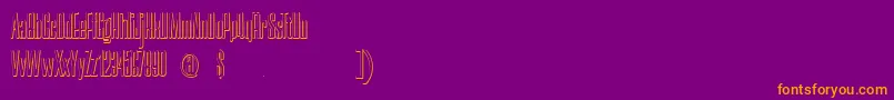 Police NerettaBeveled – polices orange sur fond violet