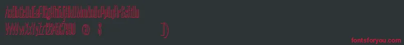 NerettaBeveled Font – Red Fonts on Black Background