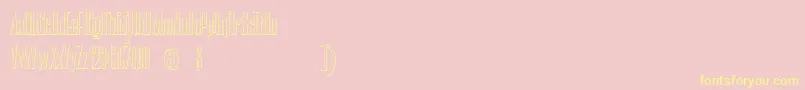 NerettaBeveled Font – Yellow Fonts on Pink Background