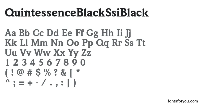 A fonte QuintessenceBlackSsiBlack – alfabeto, números, caracteres especiais