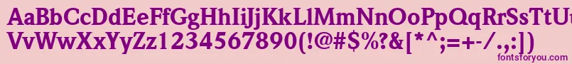 QuintessenceBlackSsiBlack Font – Purple Fonts on Pink Background