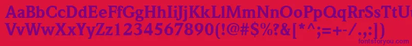 QuintessenceBlackSsiBlack Font – Purple Fonts on Red Background