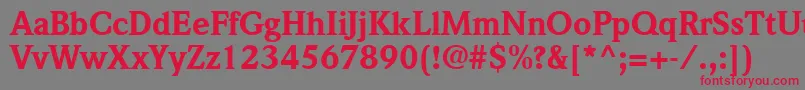 QuintessenceBlackSsiBlack Font – Red Fonts on Gray Background