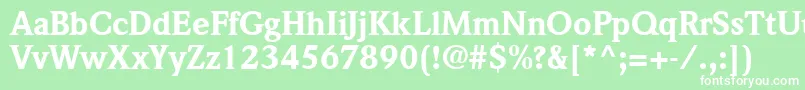 フォントQuintessenceBlackSsiBlack – 緑の背景に白い文字