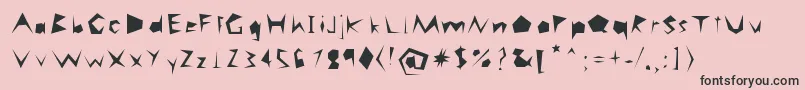 Careless Font – Black Fonts on Pink Background