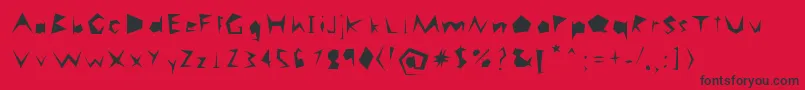 Careless Font – Black Fonts on Red Background