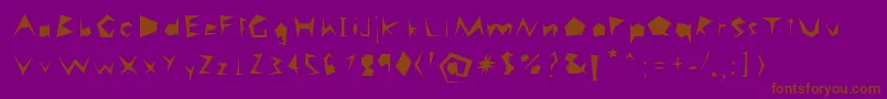 Careless Font – Brown Fonts on Purple Background