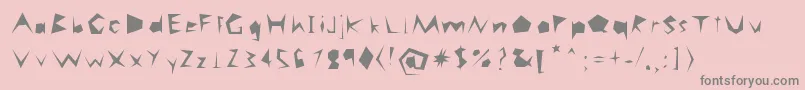 Careless Font – Gray Fonts on Pink Background