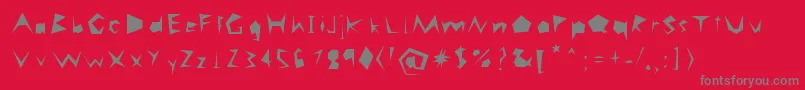 Careless Font – Gray Fonts on Red Background