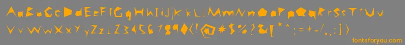 Careless Font – Orange Fonts on Gray Background