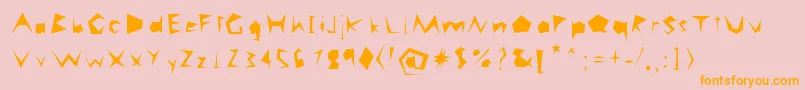 Careless Font – Orange Fonts on Pink Background