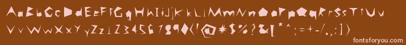 Careless Font – Pink Fonts on Brown Background