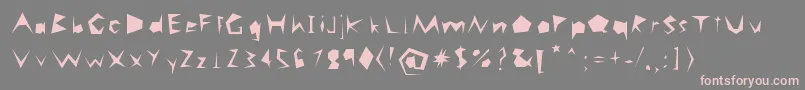 Careless Font – Pink Fonts on Gray Background