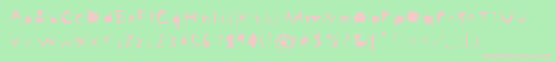 Careless Font – Pink Fonts on Green Background