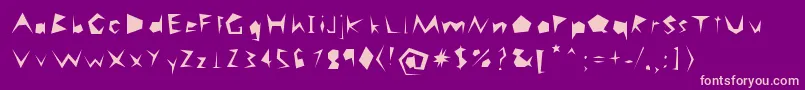 Careless Font – Pink Fonts on Purple Background