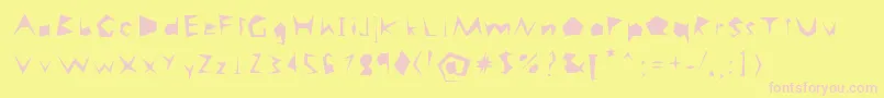 Careless Font – Pink Fonts on Yellow Background