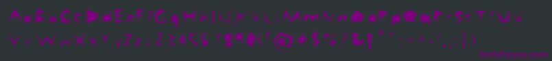 Careless Font – Purple Fonts on Black Background