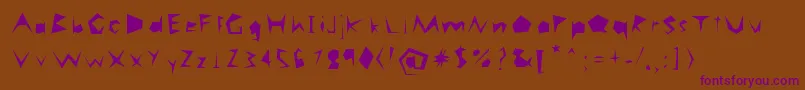 Careless Font – Purple Fonts on Brown Background