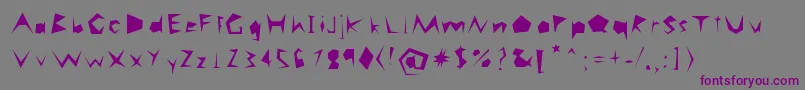 Careless Font – Purple Fonts on Gray Background