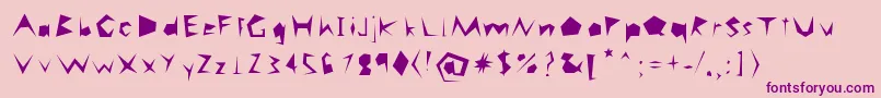 Careless Font – Purple Fonts on Pink Background