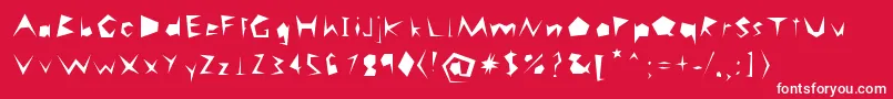 フォントCareless – 赤い背景に白い文字