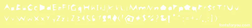 Careless Font – White Fonts on Yellow Background