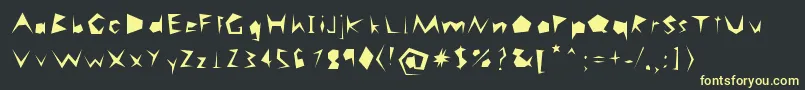 Careless Font – Yellow Fonts on Black Background