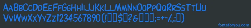 Thinxscapsssk Font – Blue Fonts on Black Background