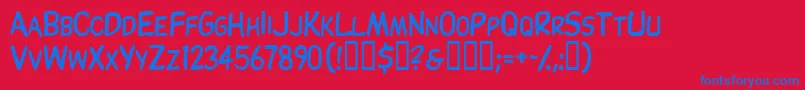 Thinxscapsssk Font – Blue Fonts on Red Background