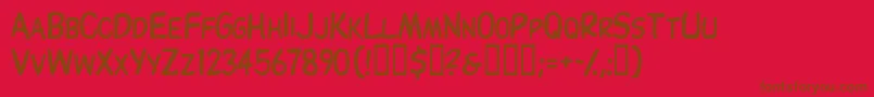 Thinxscapsssk Font – Brown Fonts on Red Background