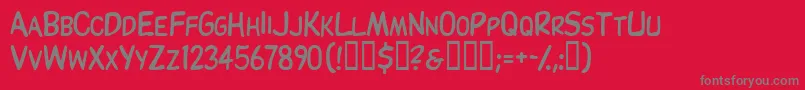 Thinxscapsssk Font – Gray Fonts on Red Background